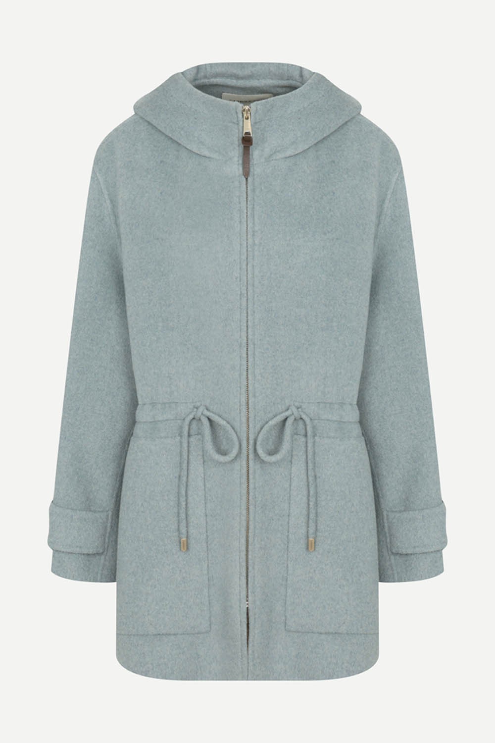 [공식몰] 벨티드 후드라인 핸드메이드 사파리 코트 라이트 블루