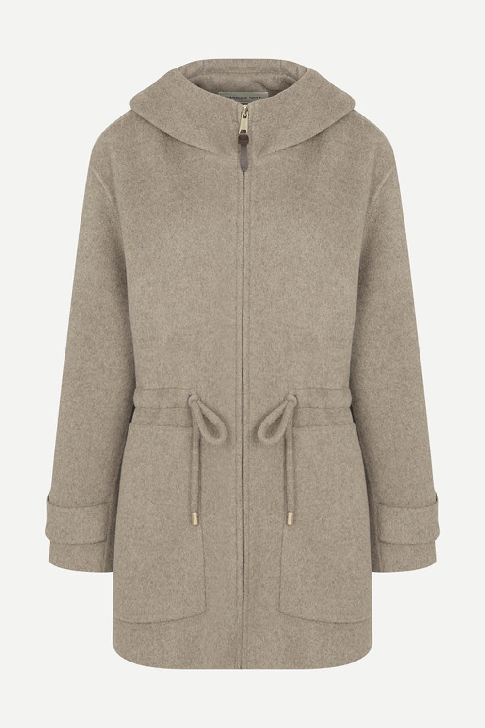 [공식몰] 벨티드 후드라인 핸드메이드 사파리 코트 멜란지 브라운