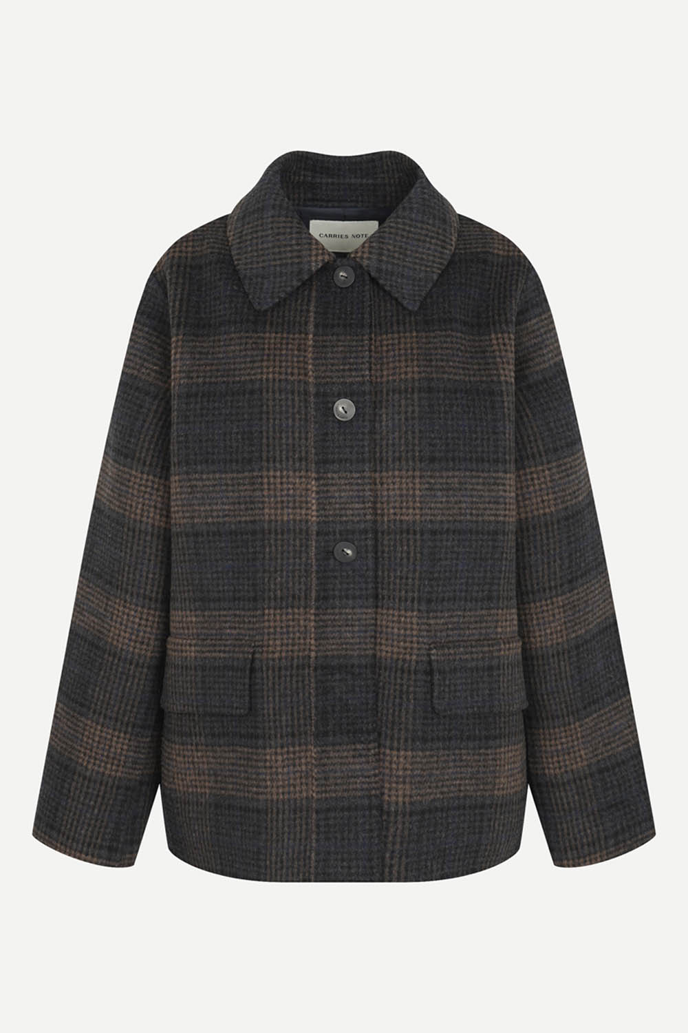 [공식몰] 라운드라인 캐시미어 핸드메이드 코트 차콜