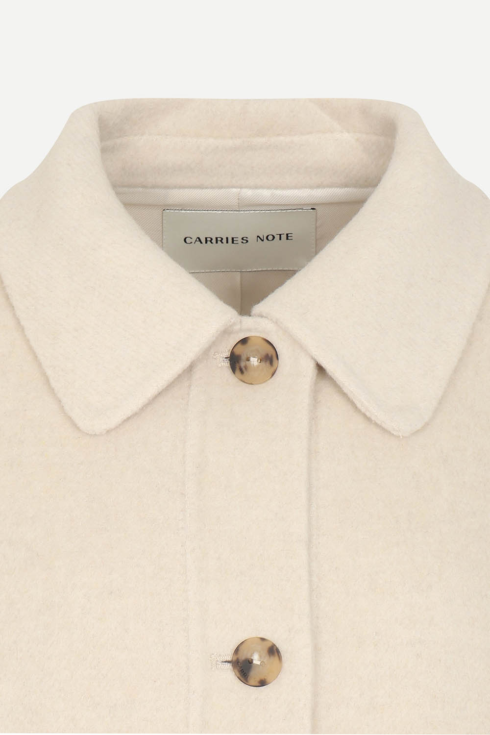 [공식몰] 캐시미어 블렌드 핸드메이드 숏 코트 크림