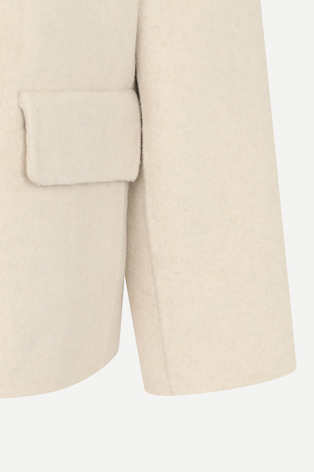 [공식몰] 캐시미어 블렌드 핸드메이드 숏 코트 크림