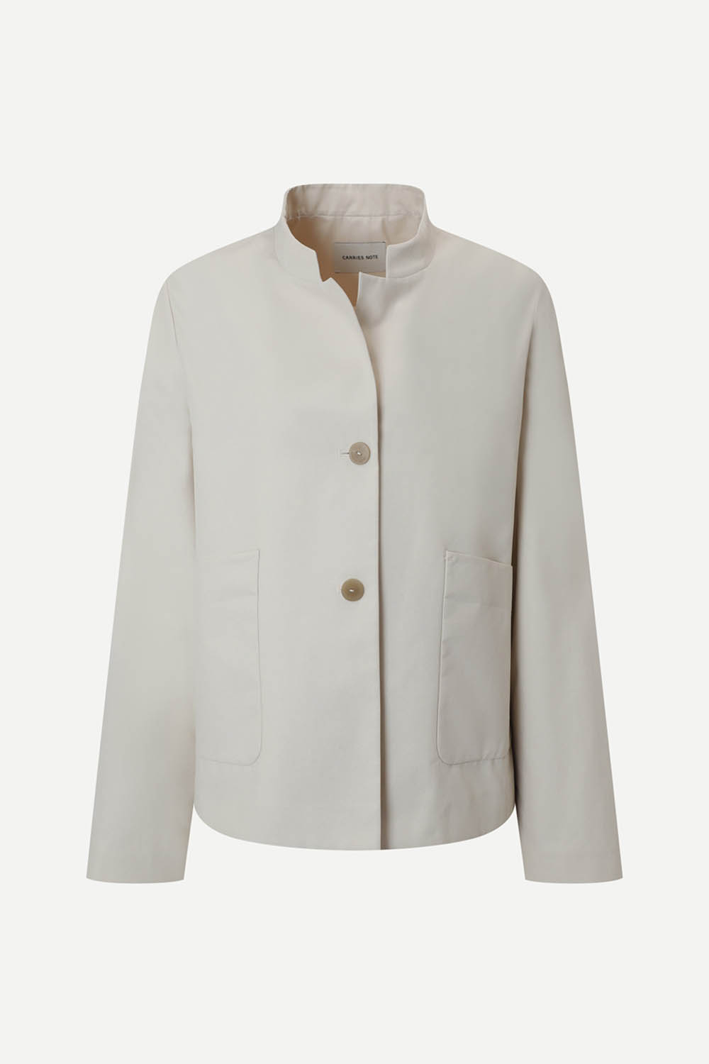 [캐리스노트] 하이넥 자켓 라이트 베이지