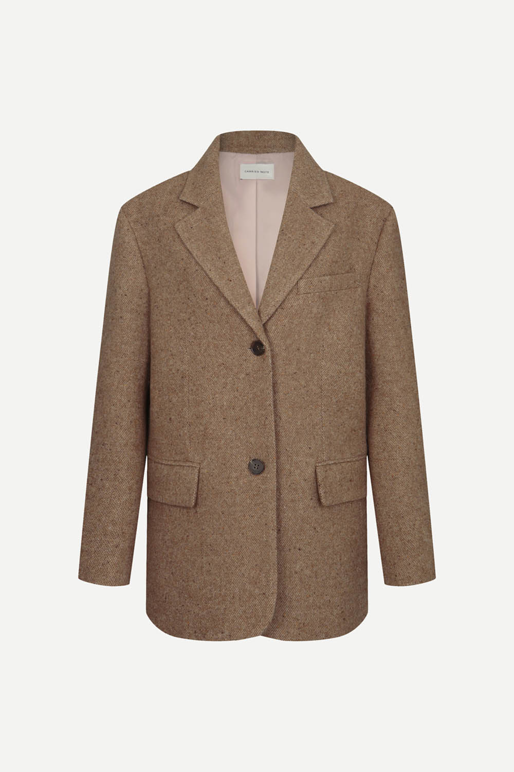 [공식몰] 모던핏 울 혼방 싱글 투버튼 자켓 라이트 브라운