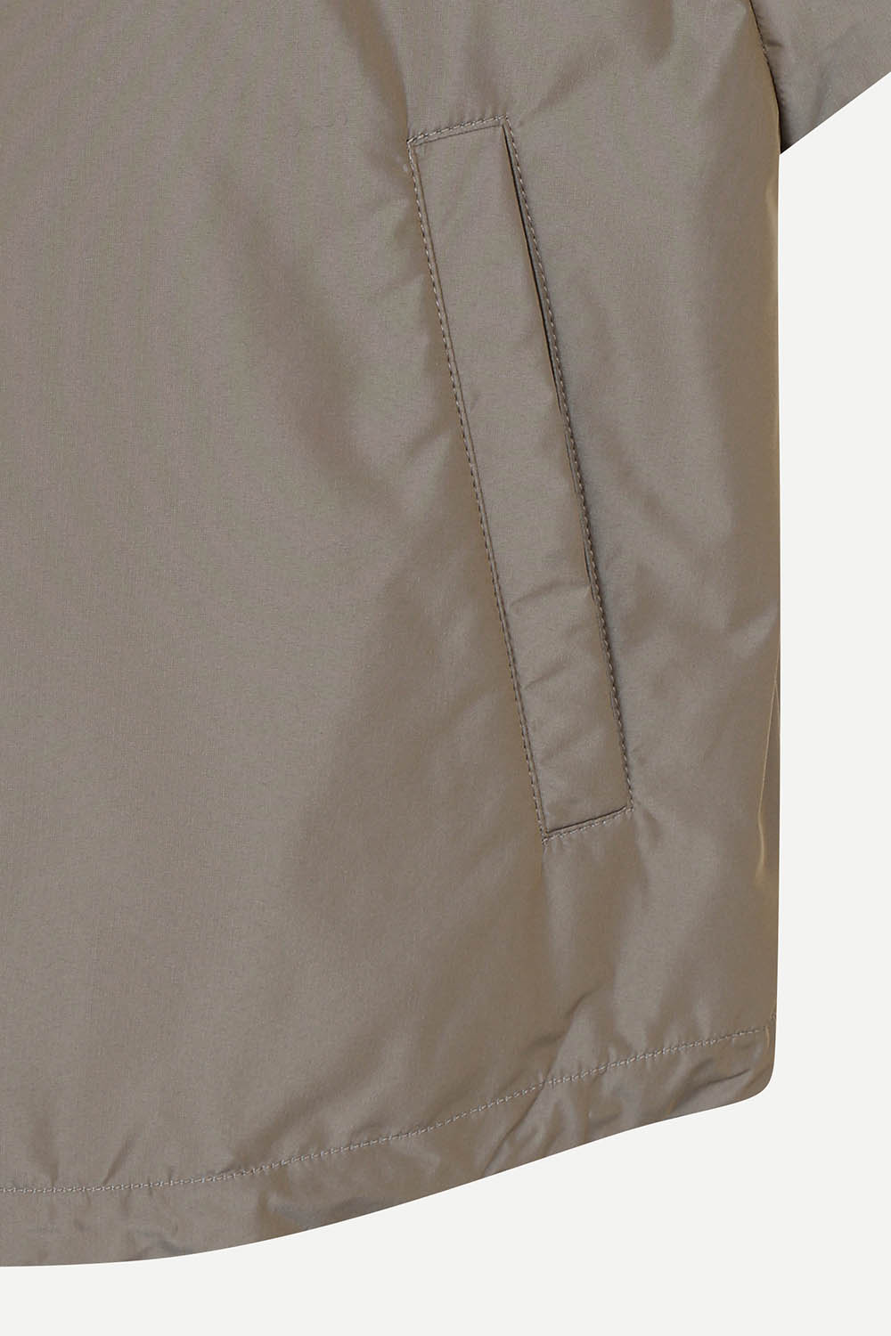 [캐리스노트] 밍크 카라 A라인 숏 점퍼 카키