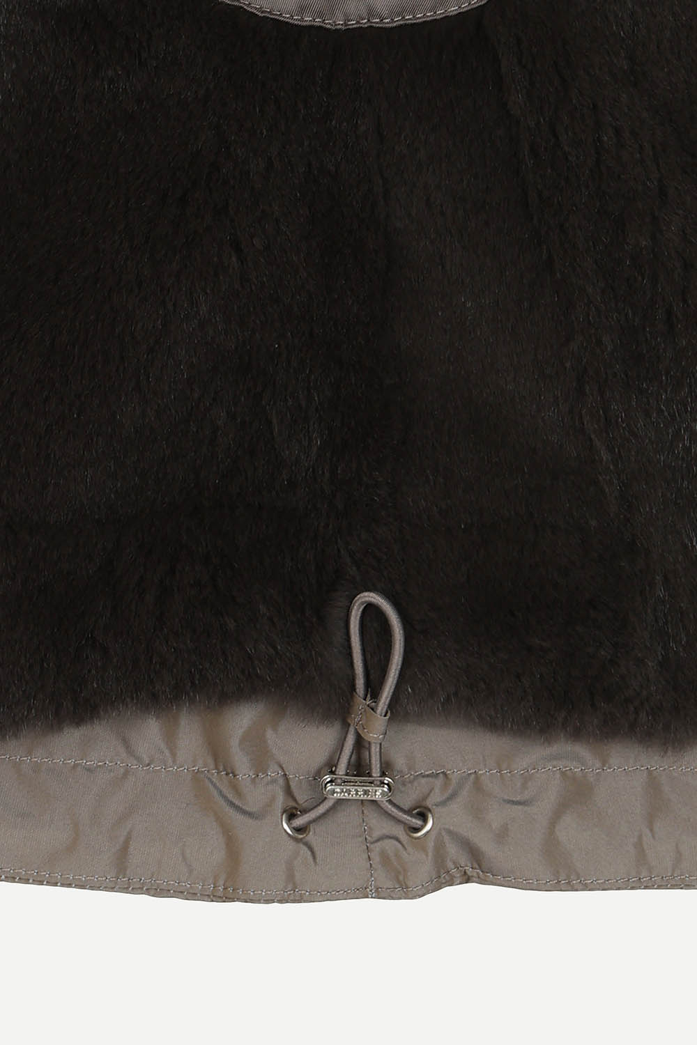 [캐리스노트] 밍크 카라 A라인 숏 점퍼 카키