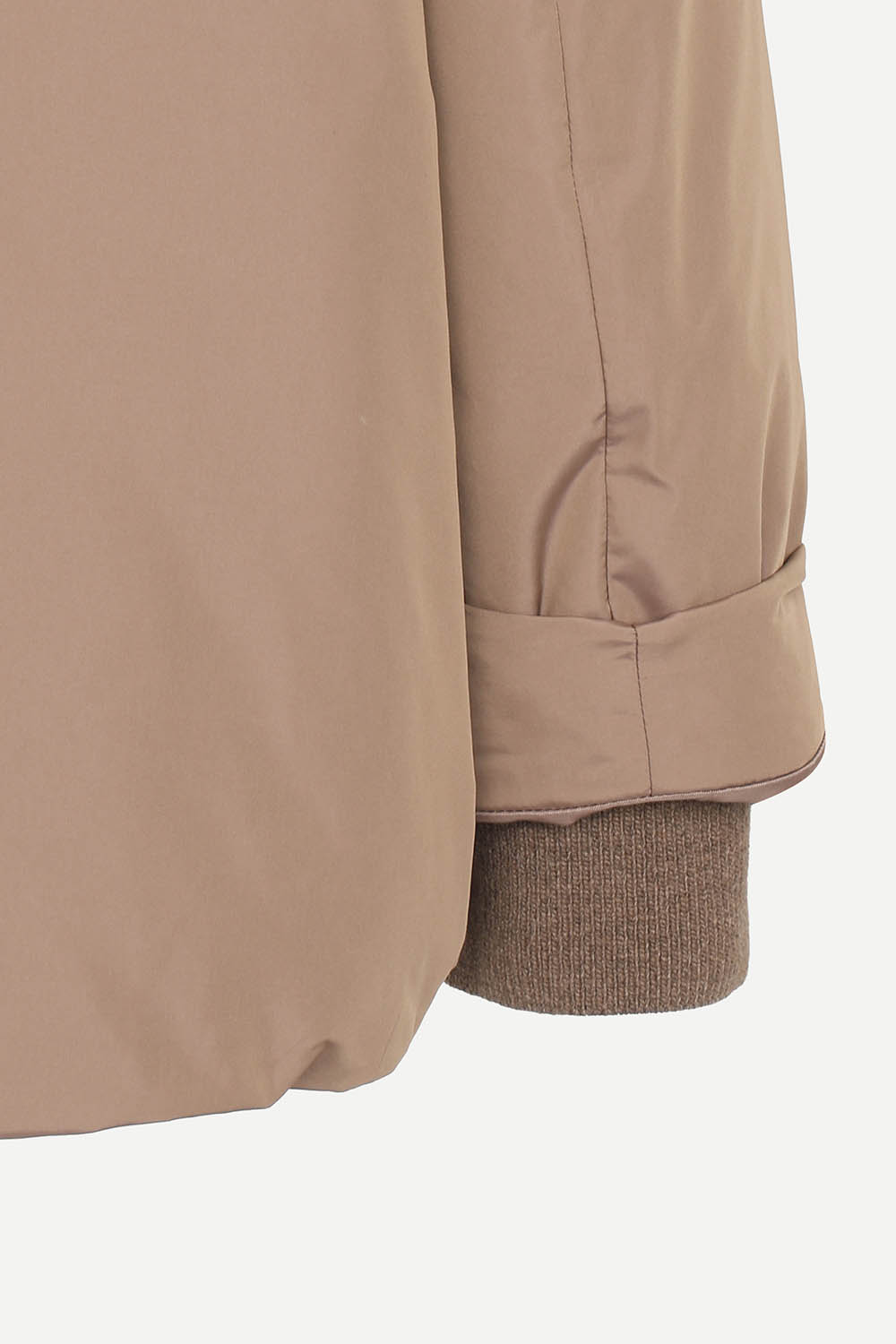 [캐리스노트] 밍크 후드 다운 점퍼 브라운