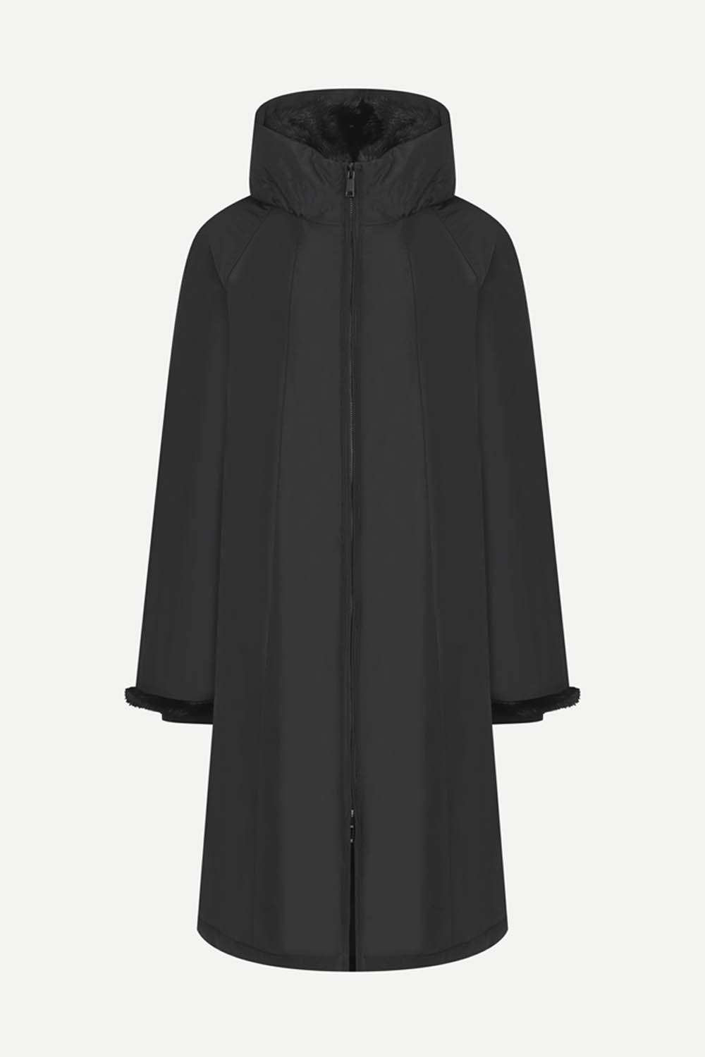 [공식몰] 밍크 카라 롱 구스다운 점퍼 블랙