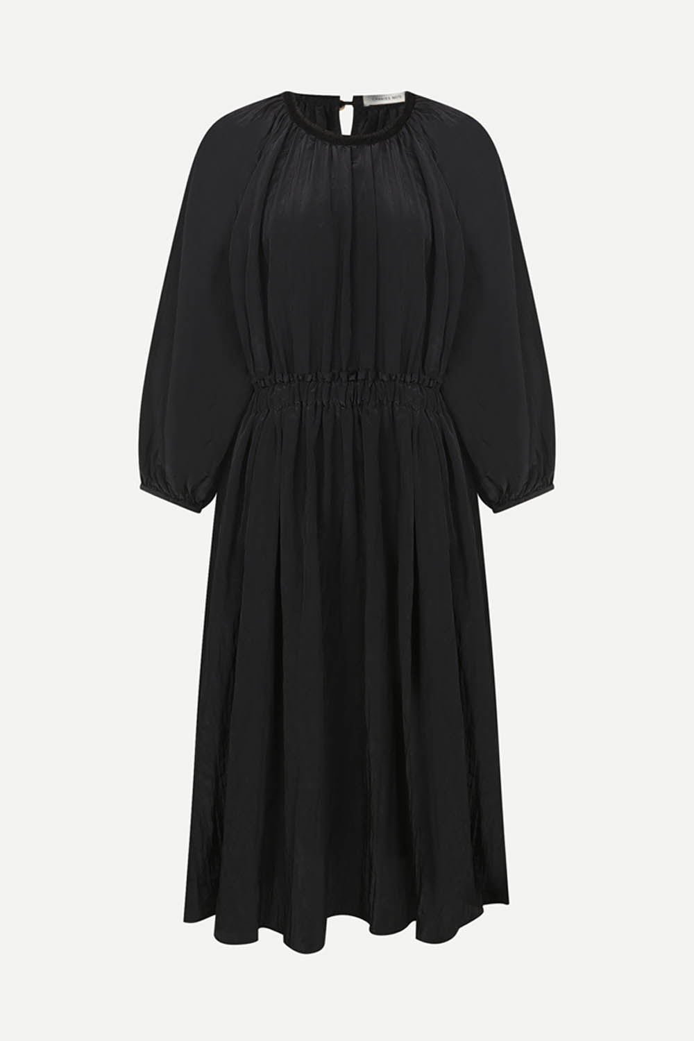 [공식몰] 플리츠 주름 롱 원피스 블랙