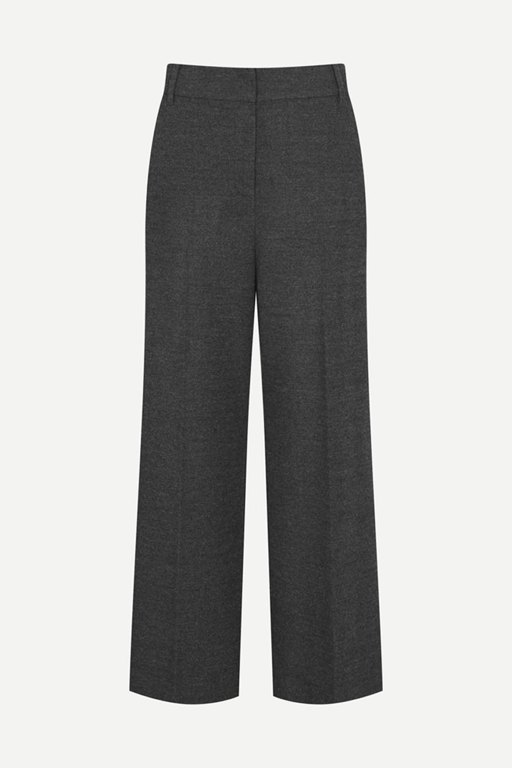 [공식몰] 소프트 텍스처 세미 부츠컷 팬츠 차콜