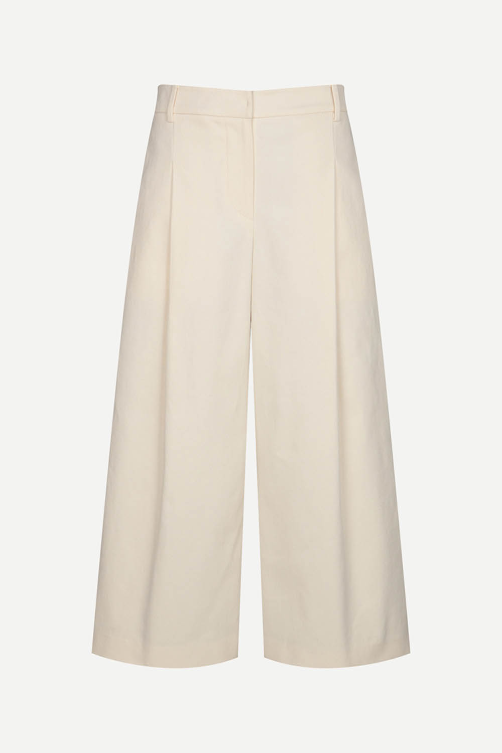 [캐리스노트] 컴포트 스트레치 와이드 턱 팬츠 아이보리