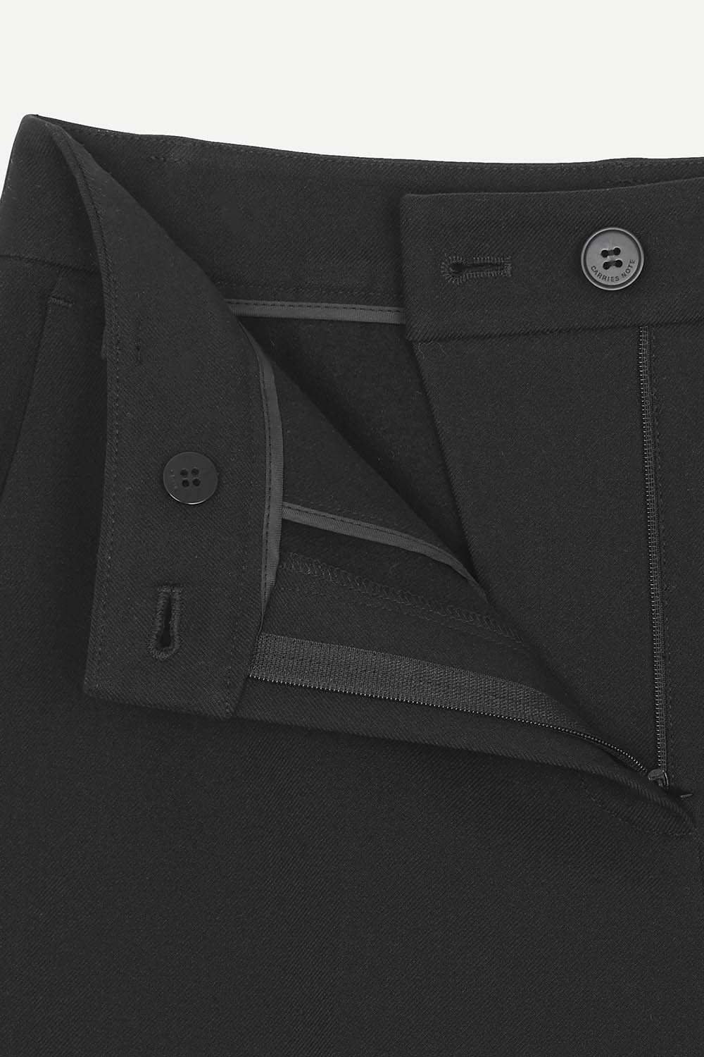 [캐리스노트] 데일리 기모 스트레이트핏 팬츠 블랙