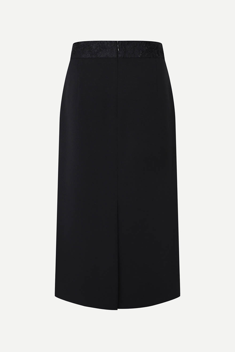 [캐리스노트] 배색 포인트 스커트 블랙