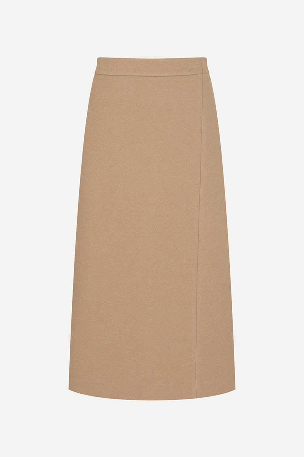 [공식몰] 비대칭 밴딩 플레어 롱스커트 카멜