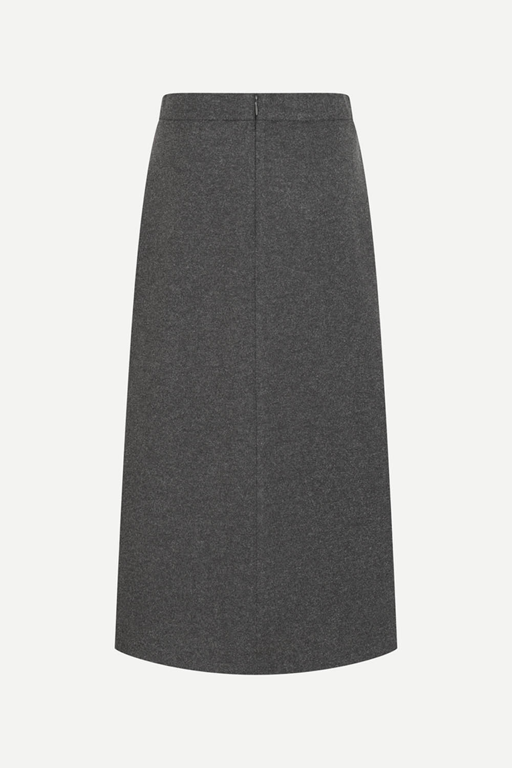 [캐리스노트] 비대칭 밴딩 플레어 롱스커트 그레이