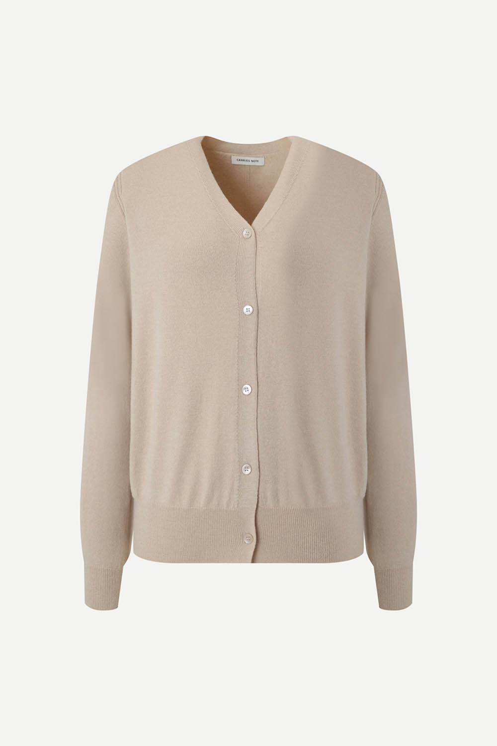 [캐리스노트] V넥 풀오버 가디건 베이지