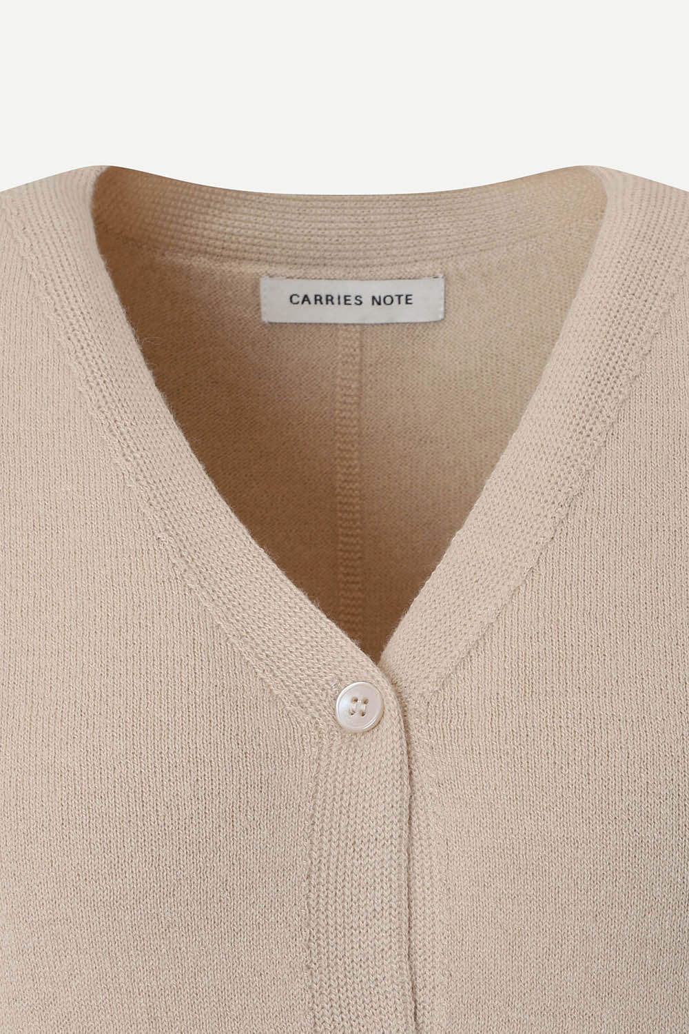 [캐리스노트] V넥 풀오버 가디건 베이지