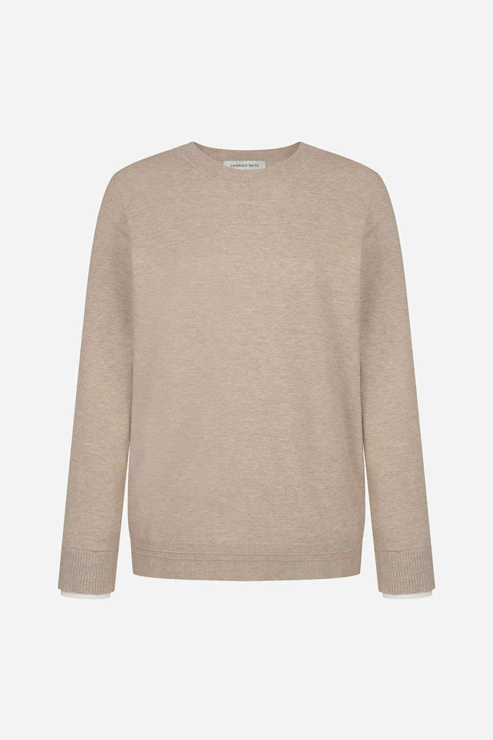 [공식몰] 소프트 터치 라운드넥 스웨터베이지