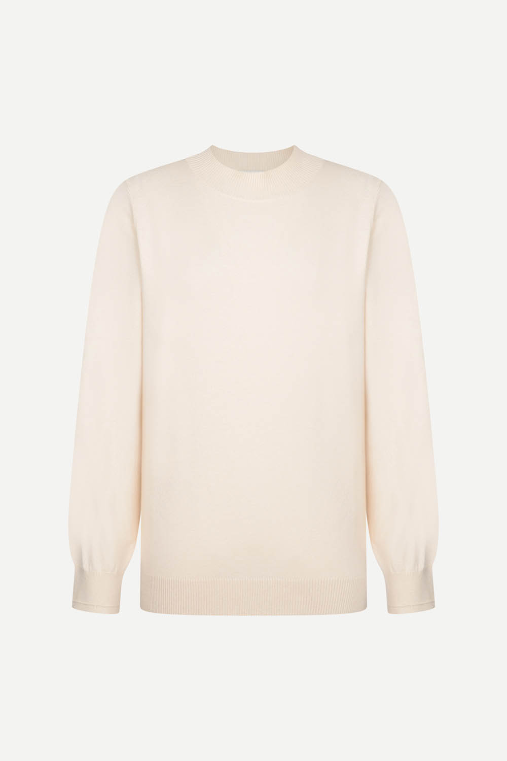 [공식몰] 라이트 터치 모크넥 니트 스웨터 아이보리