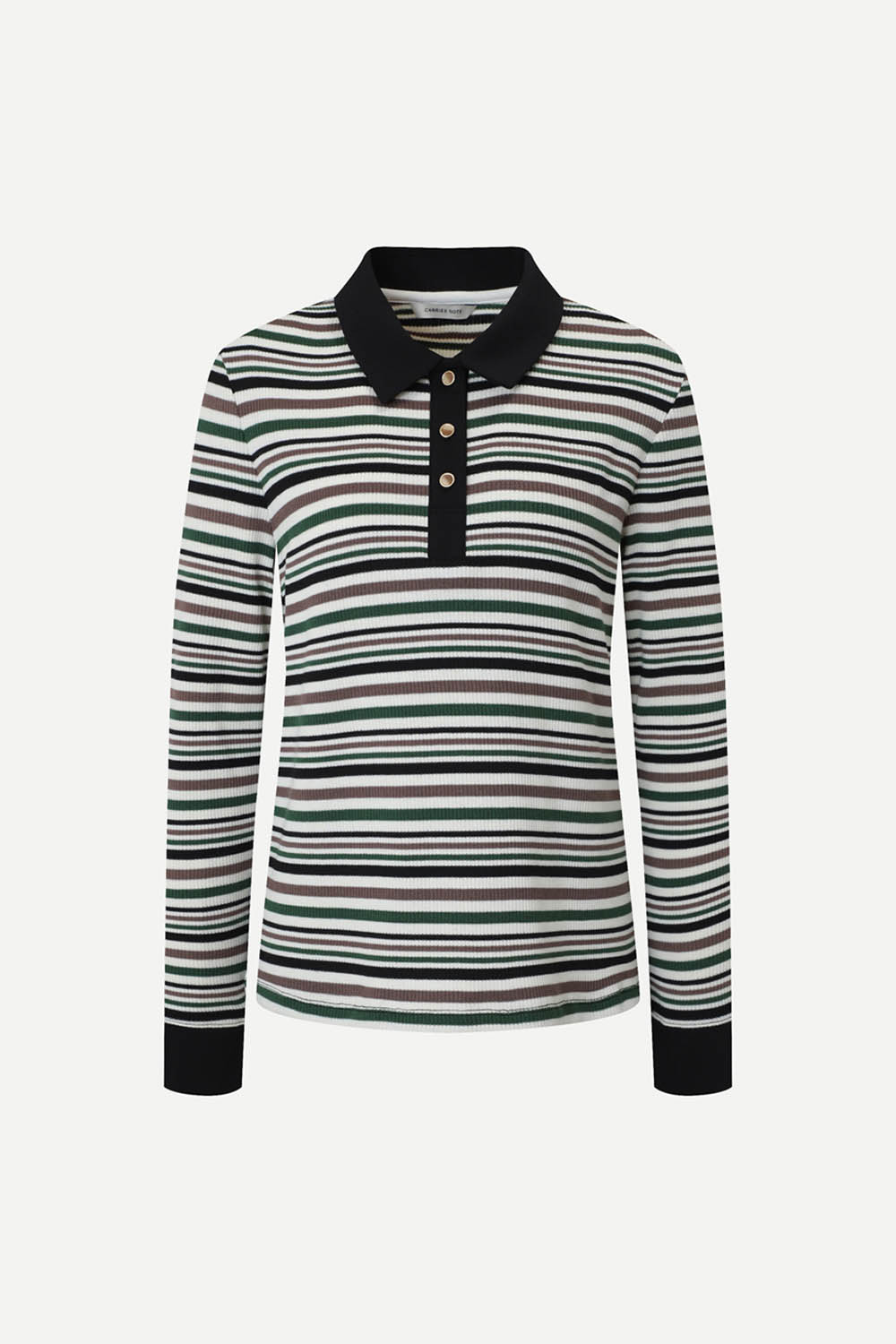 [공식몰] 스트라이프 카라 티셔츠블랙