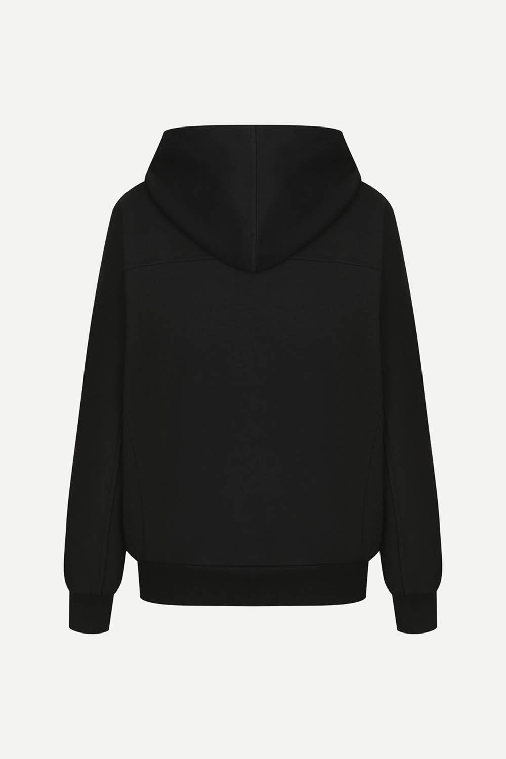 [캐리스노트] 앞 여밈 후드 티셔츠 블랙