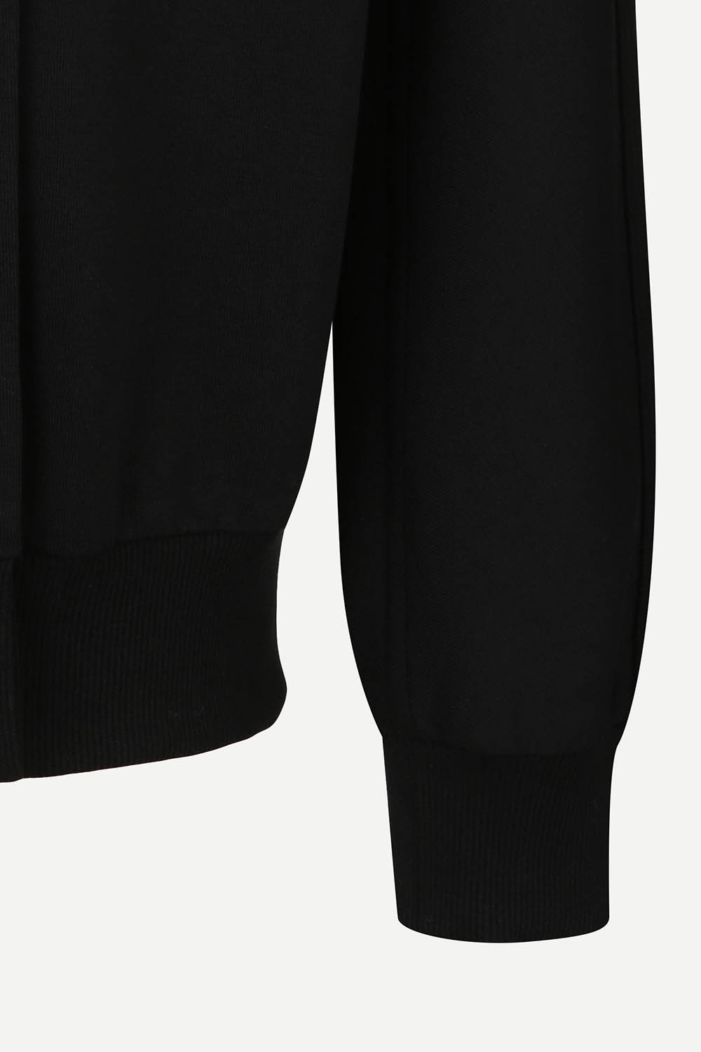 [캐리스노트] 앞 여밈 후드 티셔츠 블랙