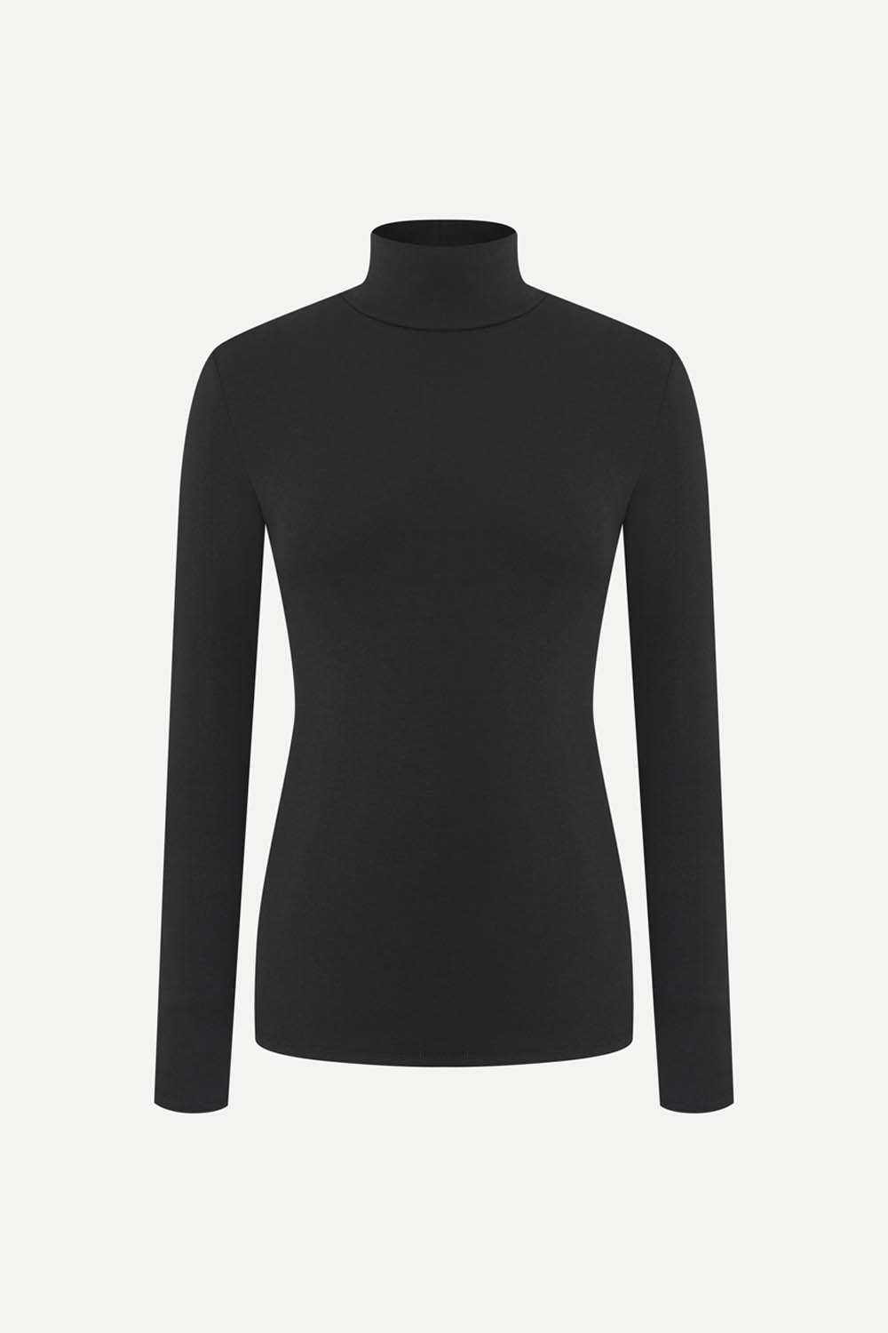 [캐리스노트] 소프트 터치 기모 폴라 티셔츠 블랙