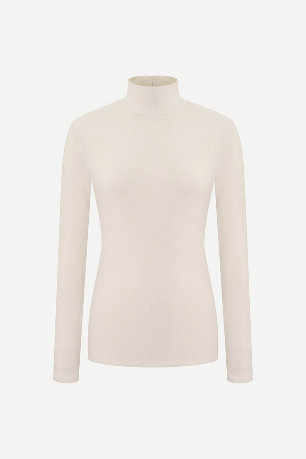 [캐리스노트] 소프트 터치 기모 폴라 티셔츠 아이보리