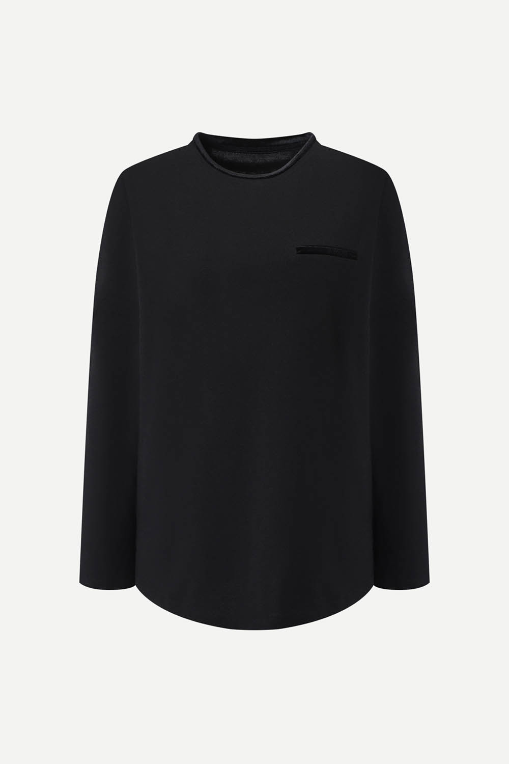 [캐리스노트] 포켓 디테일 포인트 티셔츠 블랙