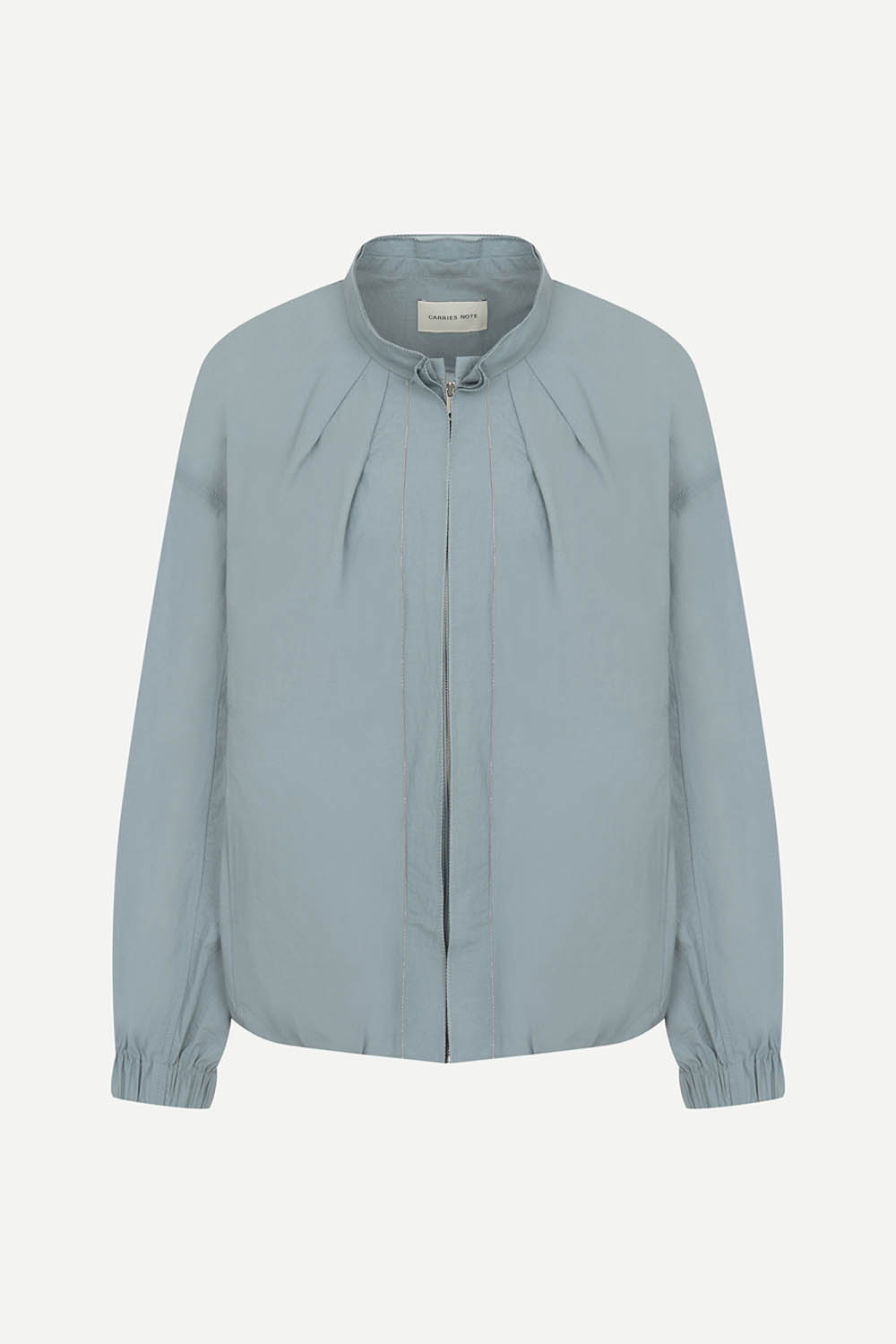 [캐리스노트] 반하이넥 턱 디테일 점퍼 블루