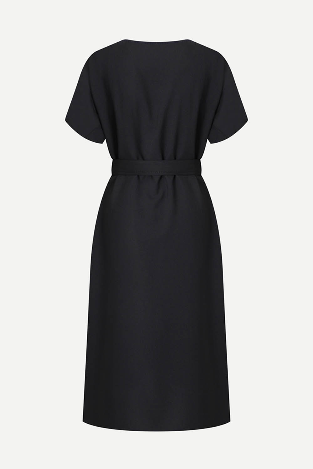 [캐리스노트] 벨티드 롱 원피스 블랙