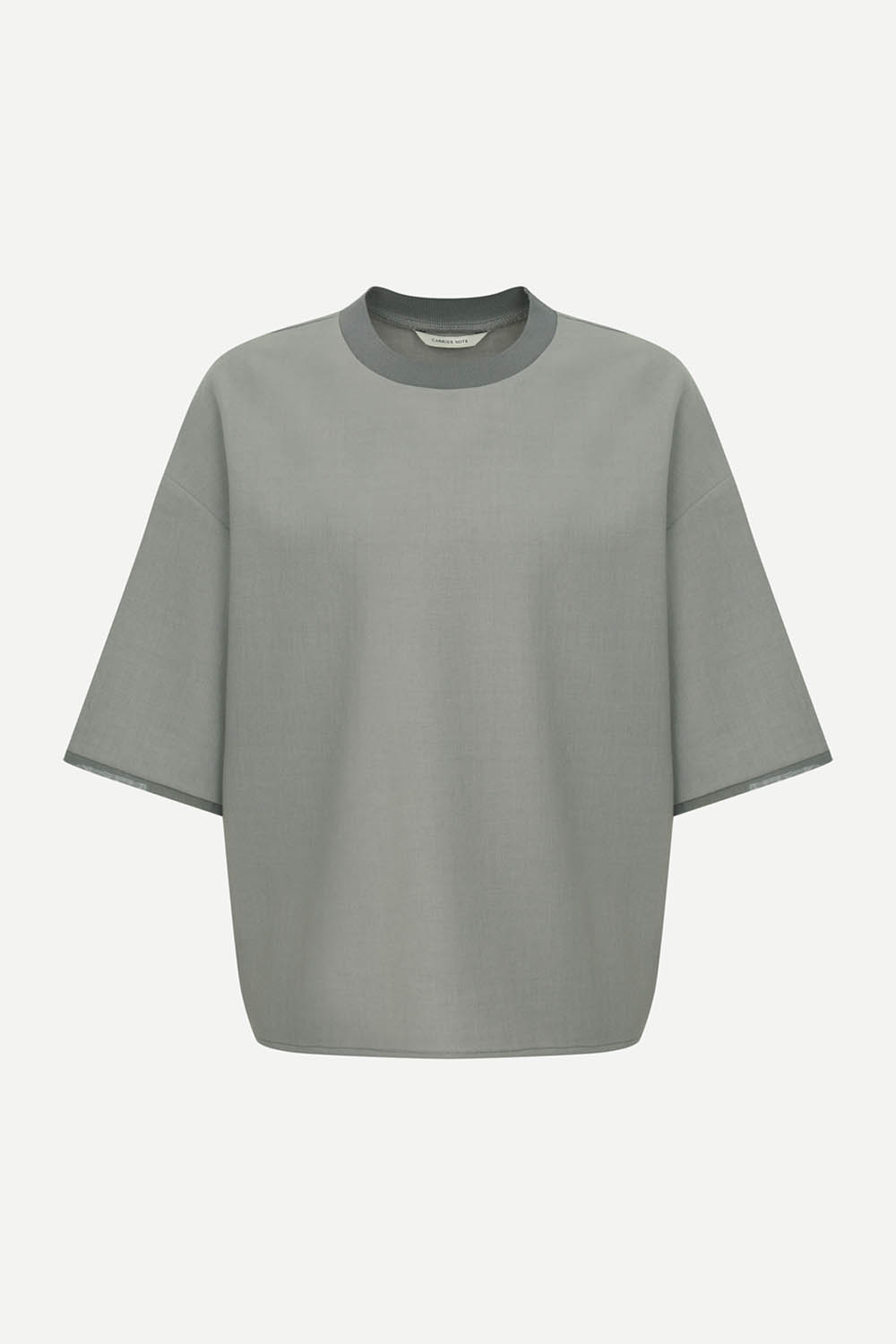 [캐리스노트] 소프트 드레이프 반팔 티셔츠 그레이