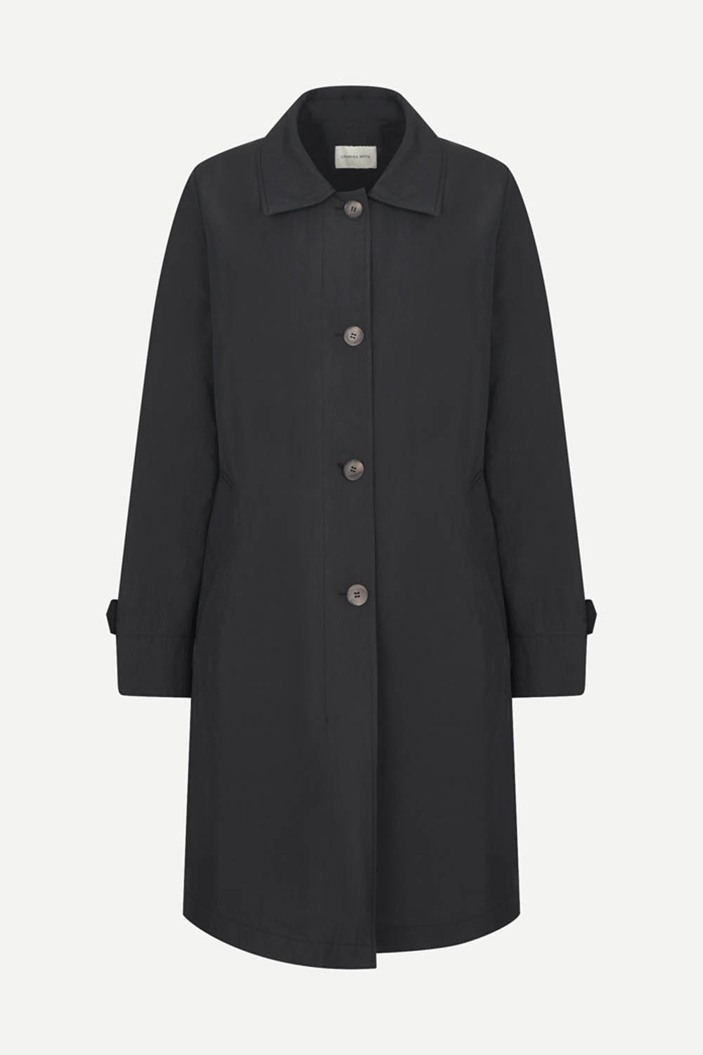 [캐리스노트] 내추럴 핏 스탠카라 맥코트 블랙