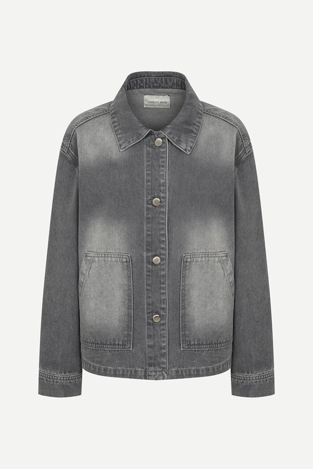 [캐리스노트] 워싱 면데님 자켓 그레이
