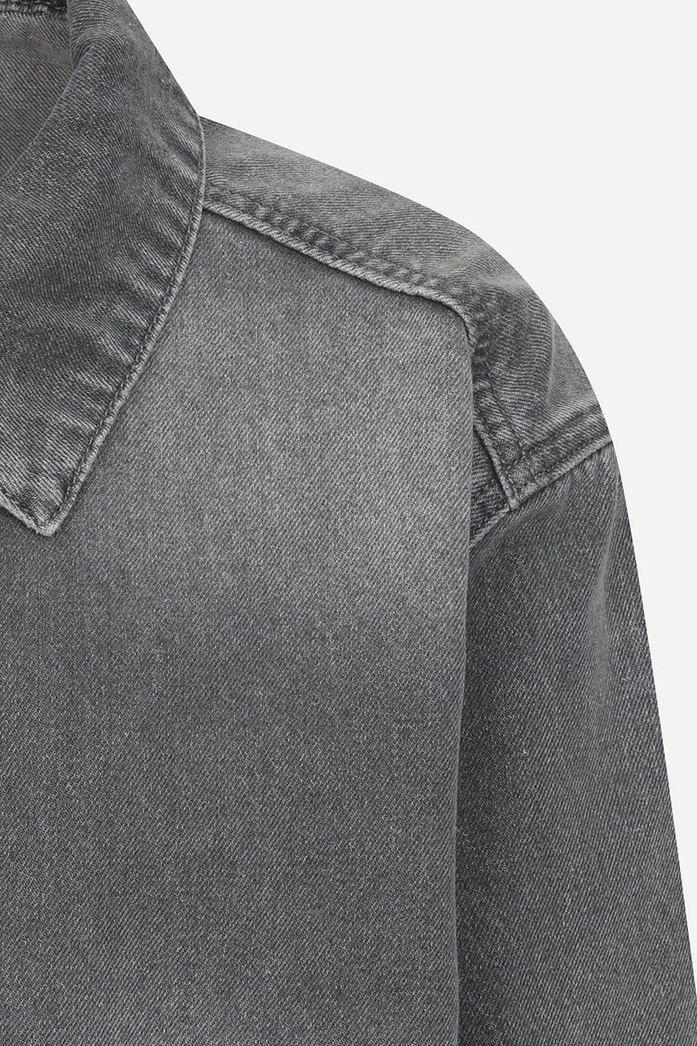 [캐리스노트] 워싱 면데님 자켓 그레이