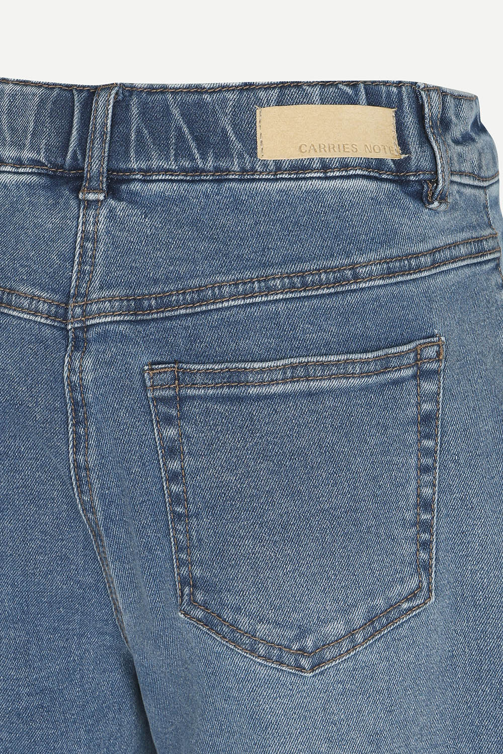 [캐리스노트] 일자핏 밴딩 컬러 데님 팬츠 인디고 블루