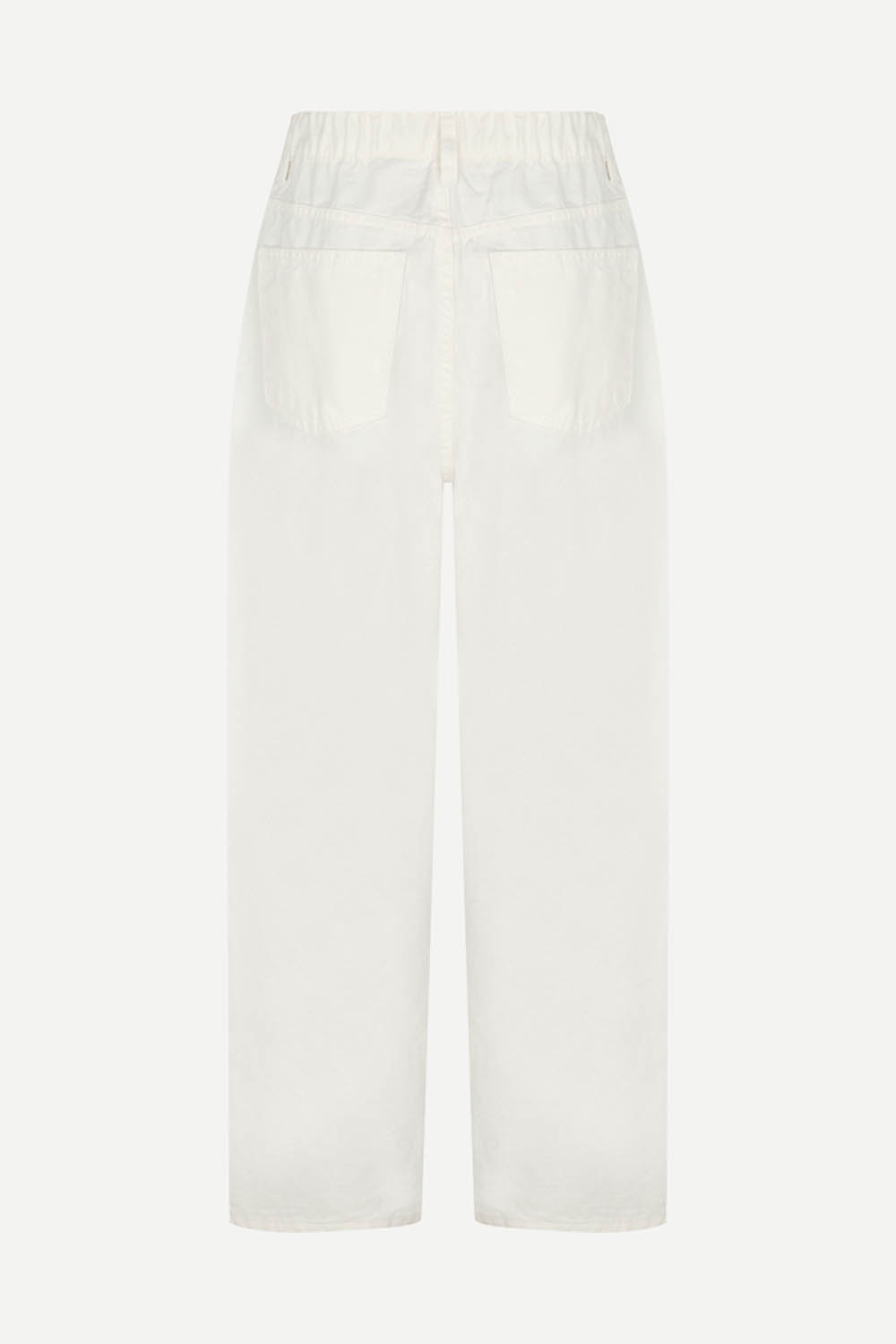 [캐리스노트][온라인단독] 배럴드 배기핏 코튼 팬츠 화이트