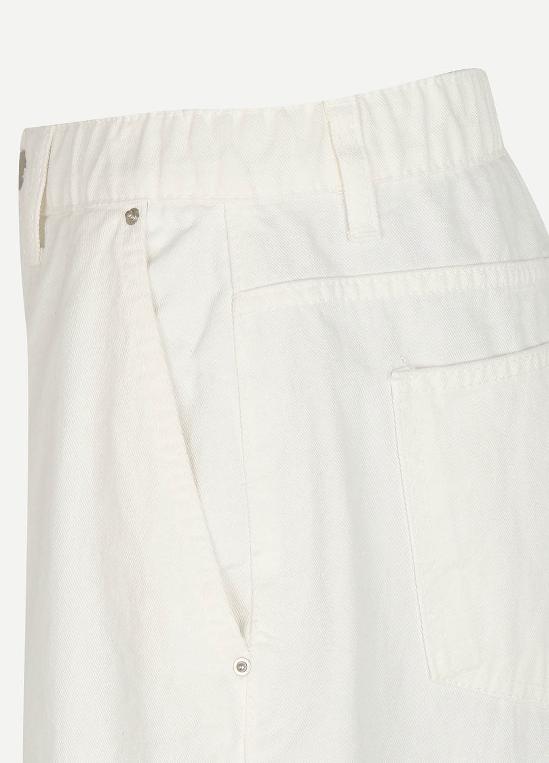 [캐리스노트][온라인단독] 배럴드 배기핏 코튼 팬츠 화이트