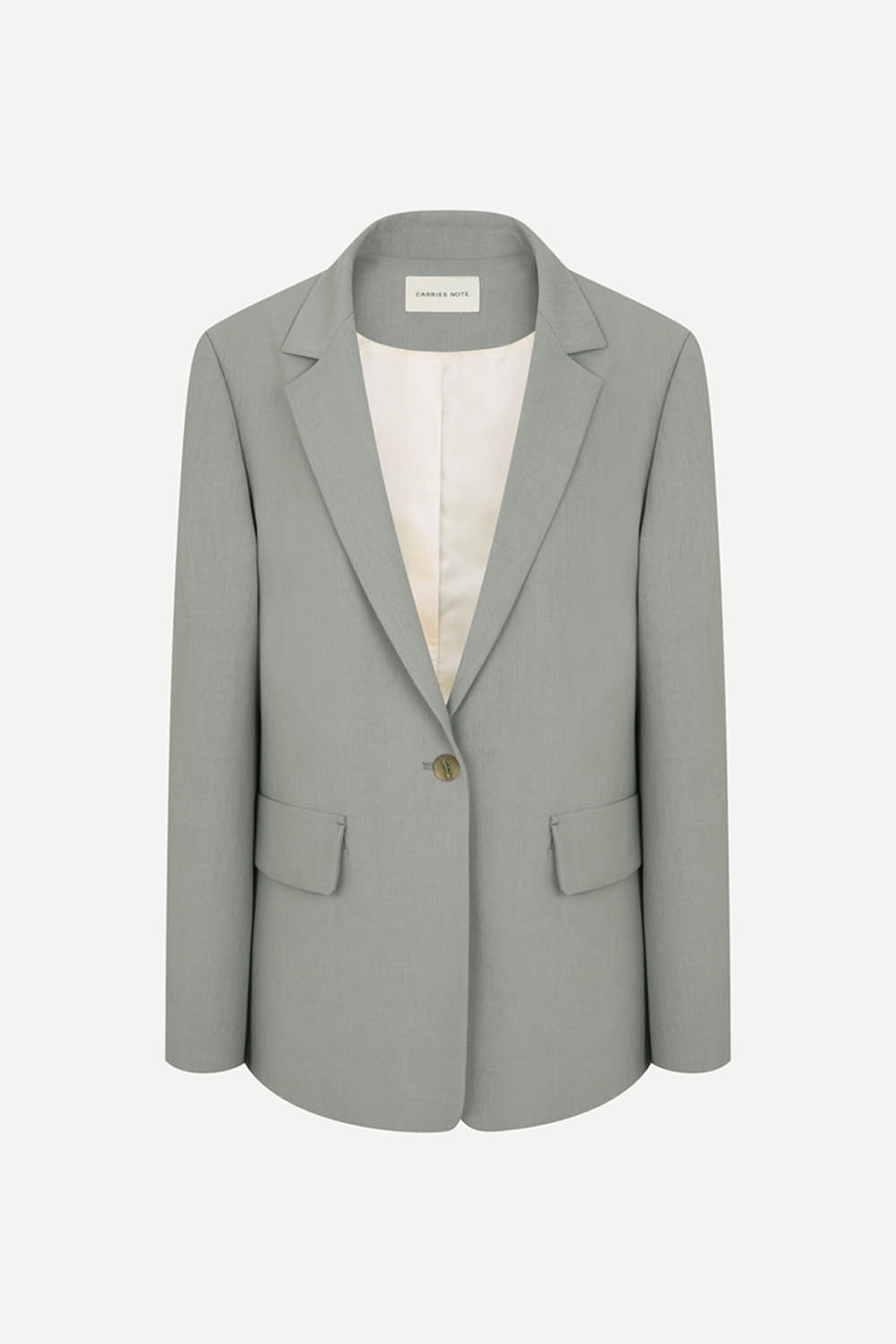 [캐리스노트] 드레이프 셋업 싱글 자켓 그레이