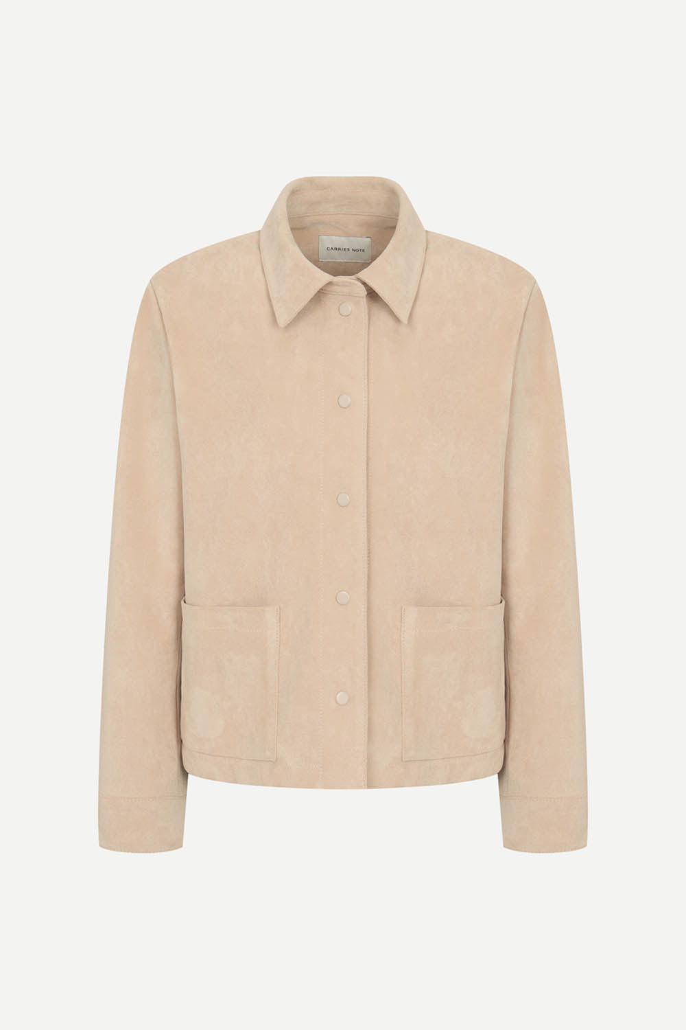 [캐리스노트] 에코 스웨이드 자켓 베이지