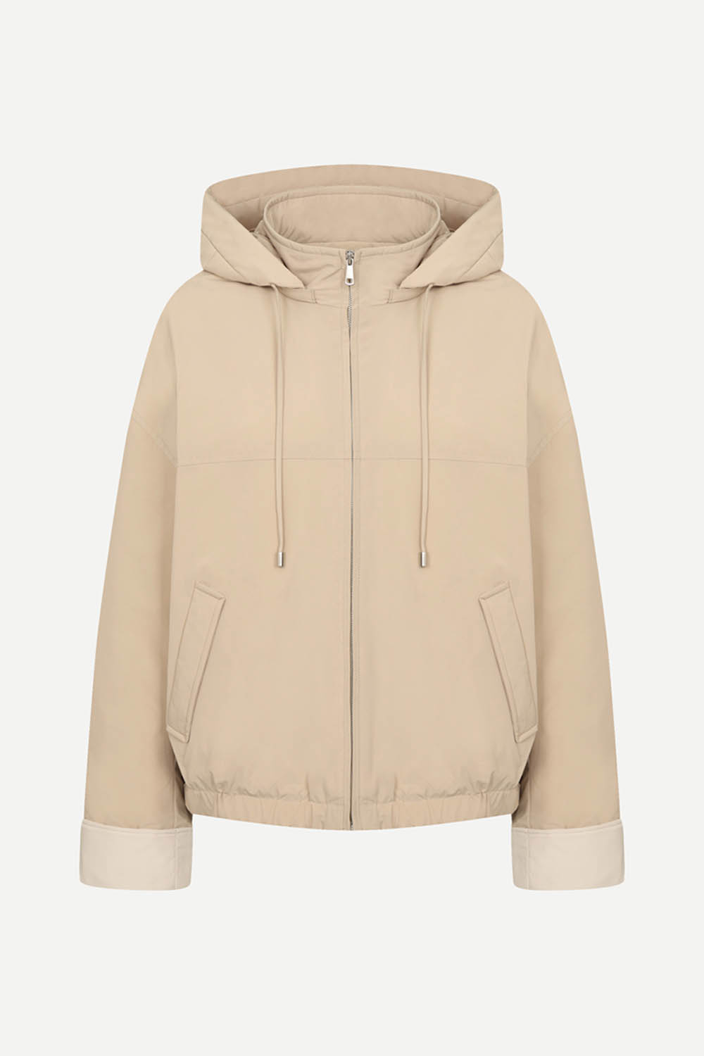 [캐리스노트] 캐주얼 후드 경량 패딩 베이지