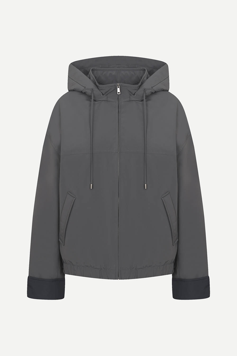 [캐리스노트] 캐주얼 후드 경량 패딩 그레이