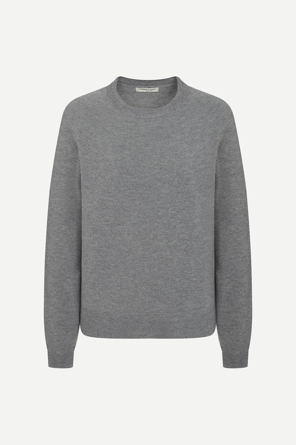[캐리스노트] 메탈릭 포인트 니트 풀오버 그레이