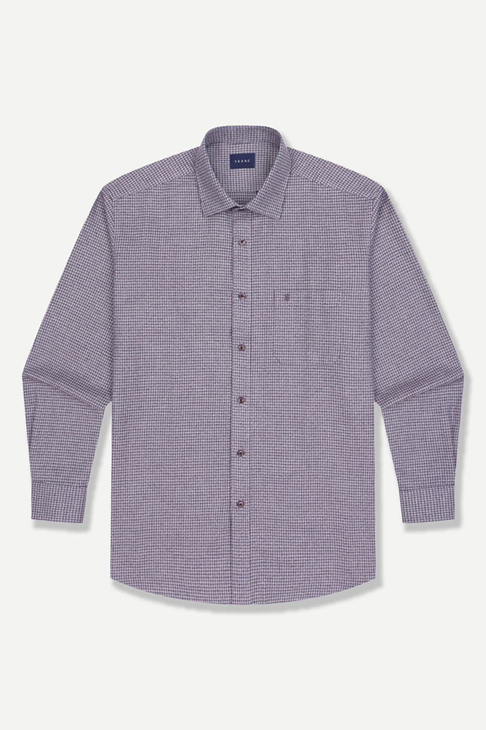 [공식몰] 마이크로 체크 패턴 일반핏 셔츠 핑크