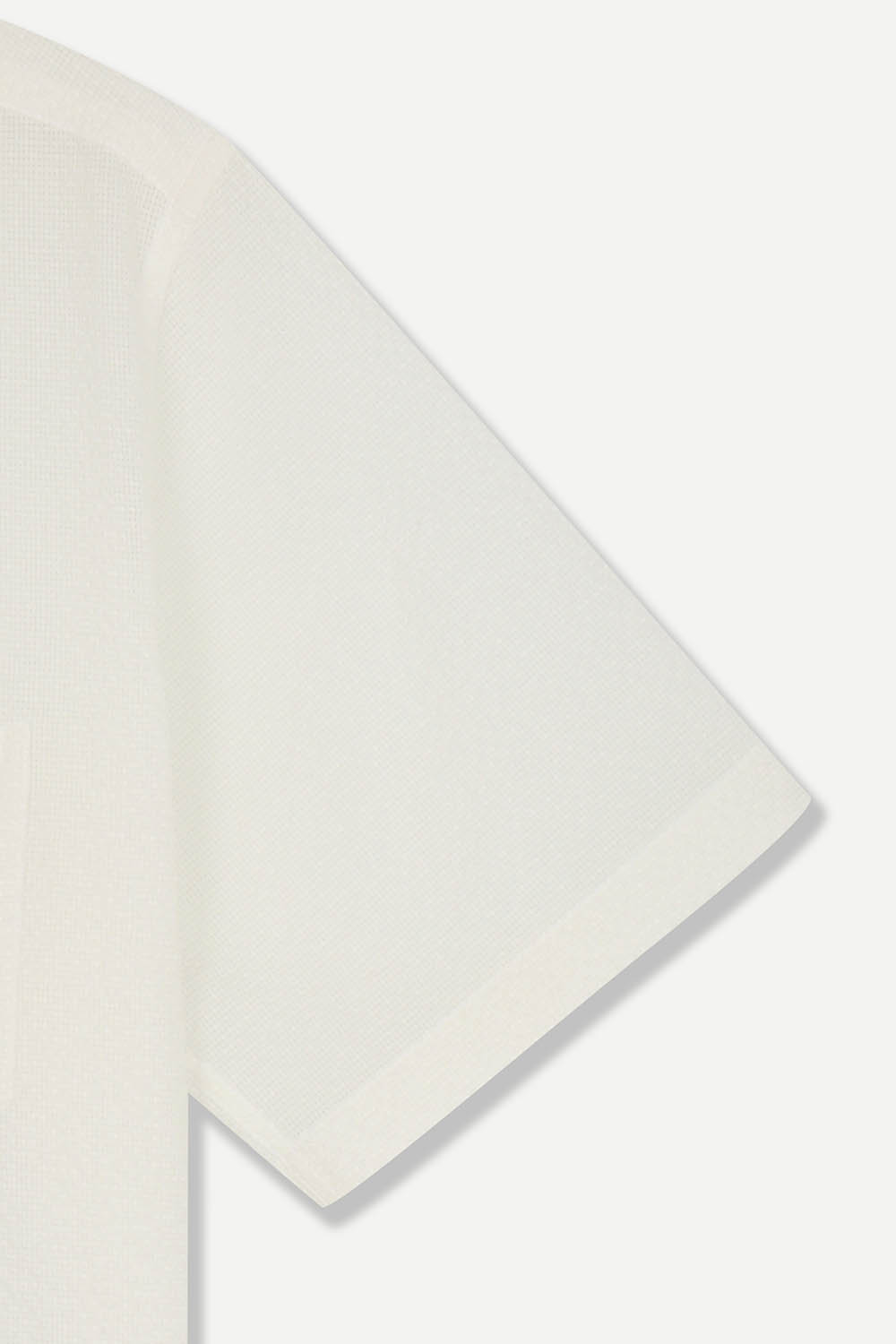 [예작] 시어서커 프린트 레귤러핏 반소매 셔츠 화이트