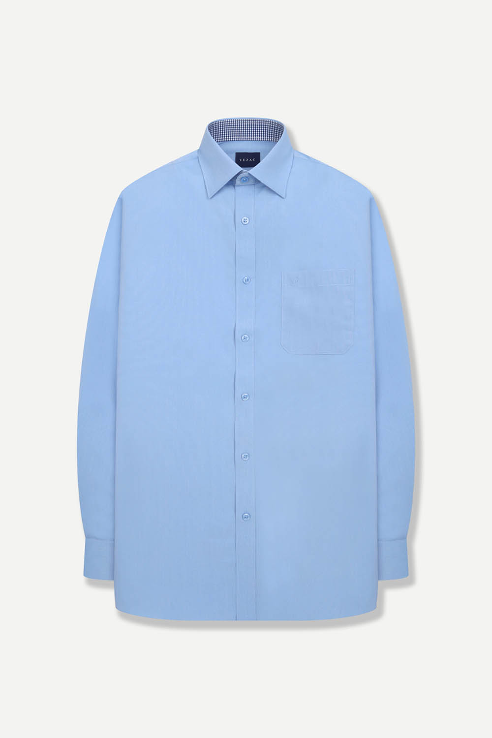 [공식몰] 모달혼방 배색 포인트 일반핏 셔츠 블루