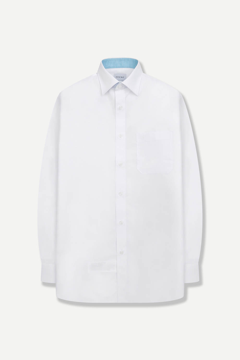 [공식몰] 모달혼방 배색 포인트 일반핏 셔츠 화이트