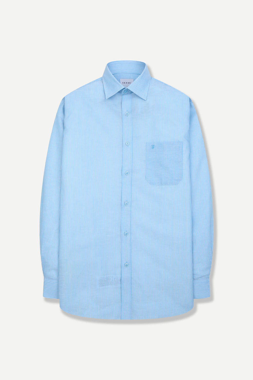 [공식몰] 스트라이프 블렌드 클래식 일반핏 셔츠 블루