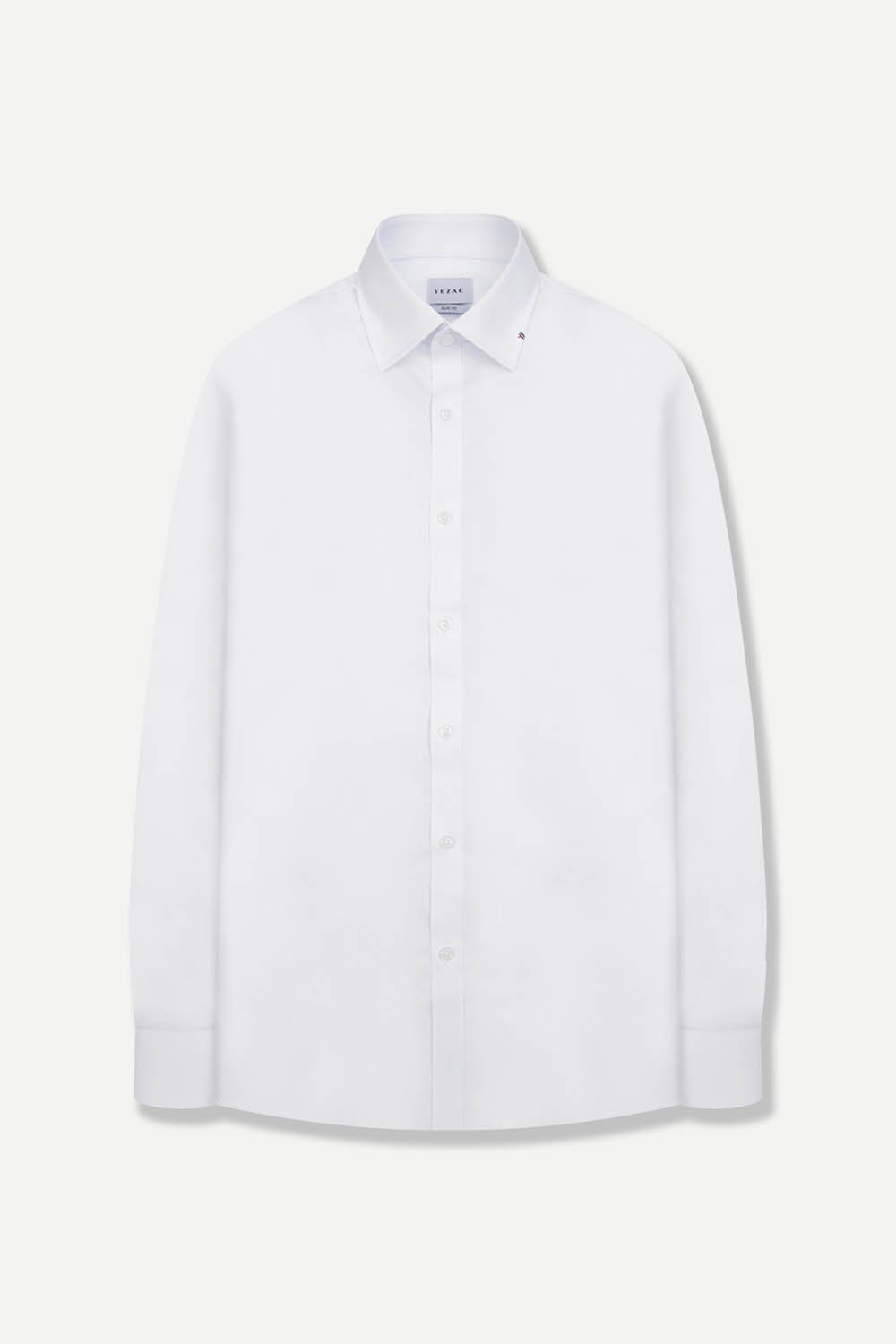 [공식몰] 플래그 카라 포인트 드레스 슬림핏 셔츠 화이트