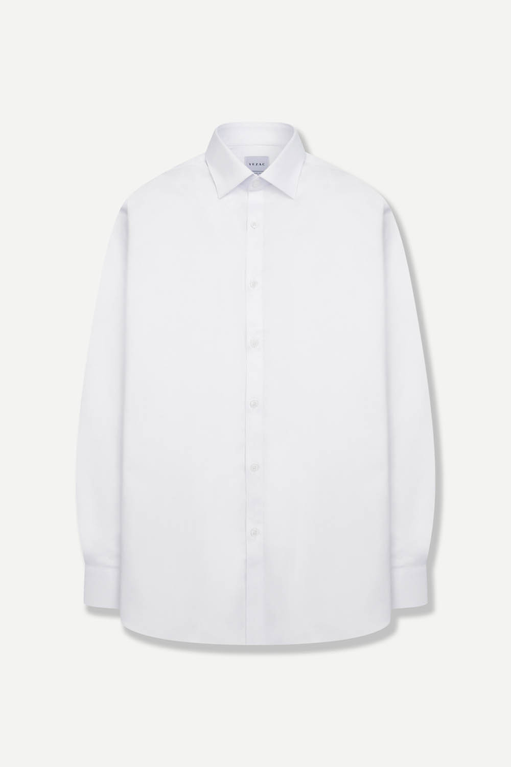 [공식몰] 레이온 블렌드 솔리드 슬림핏 셔츠 화이트