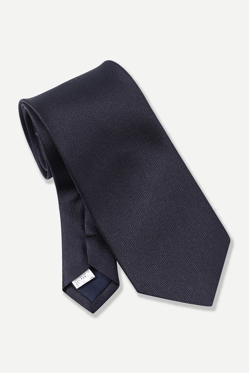 [예작] 실크 100% 헤링본 넥타이 네이비
